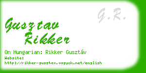 gusztav rikker business card